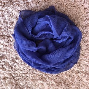 Purple textured infinity scarf